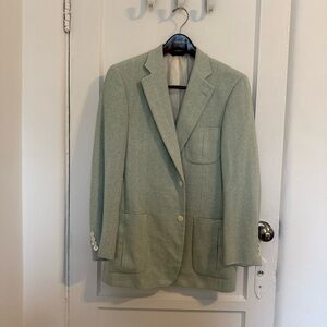 Men’s Paul Stuart Blazer in Seafoam Green Harrimgbone - 40L